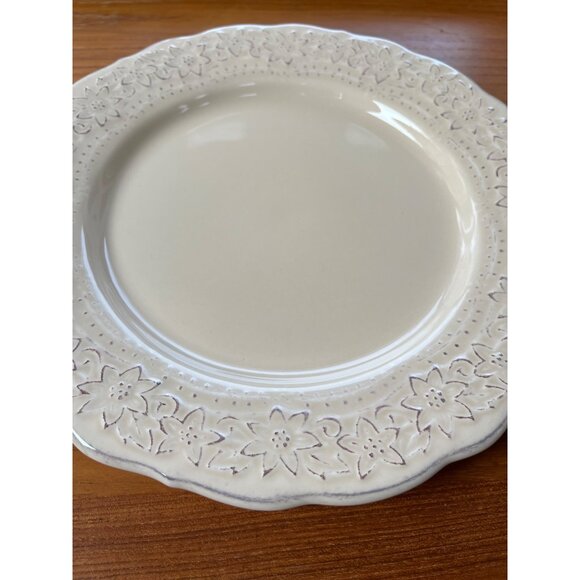 Pier 1 Imports Lacey Floral C Earthenware Dinner Plate 10.5” Microwave & Dishwas - Picture 2 of 7